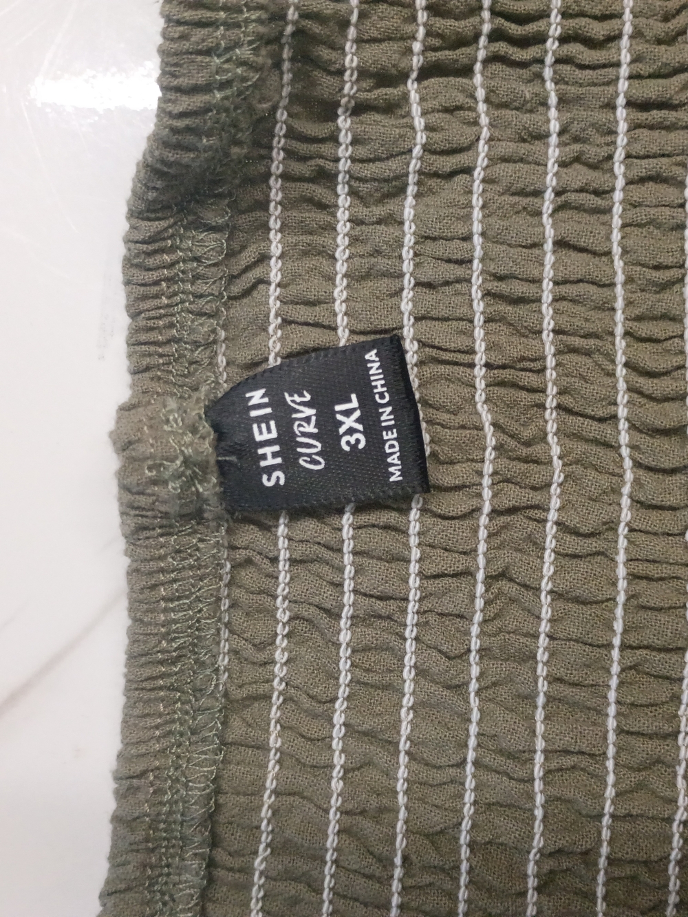 Olive Green Smocked Waist Flowing Midi Skirt - Picture 5 of 5